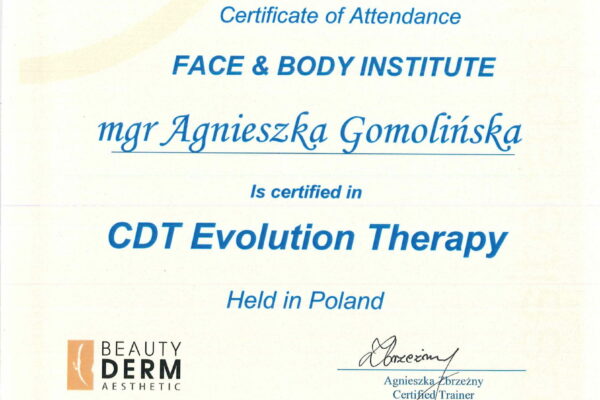 Carbossi Terapia Italiana - CDT Evolution Therapy - Agnieszka Gomolińska