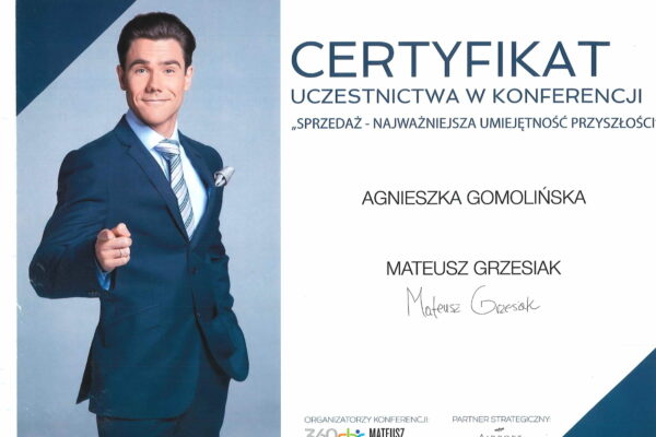 Mateusz Grzesiak - sprzedaż najważniesza umiejetnosc przyszlosci - Agnieszka Gomolińska