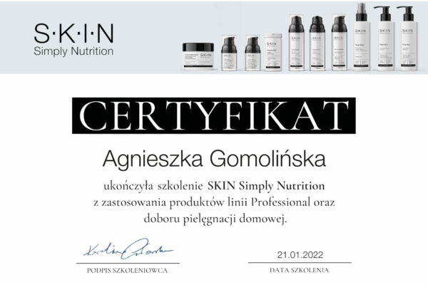 SKIN simply nutrition Agnieszka Gomolińska