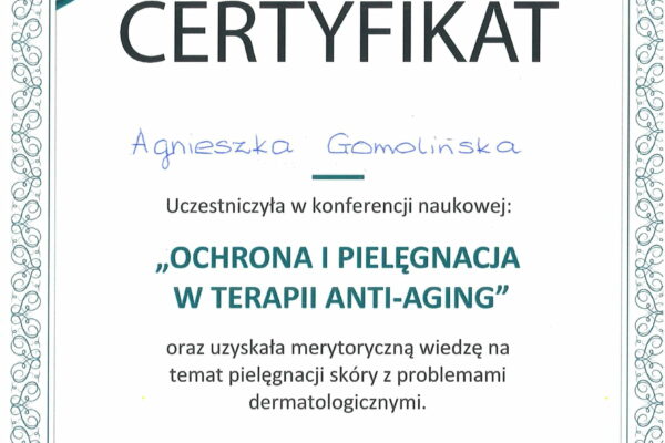 dottore cosmeceutici - ochrona i pielegnacja w terapii anti-aging - Agnieszka Gomolińska