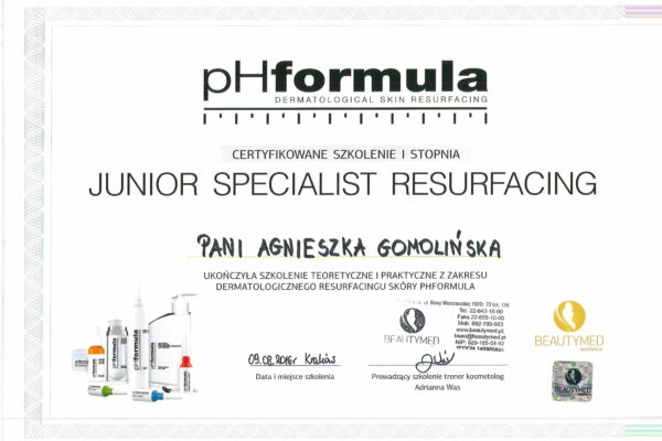 pHformula - specialist resurfacing - Agnieszka Gomolińska